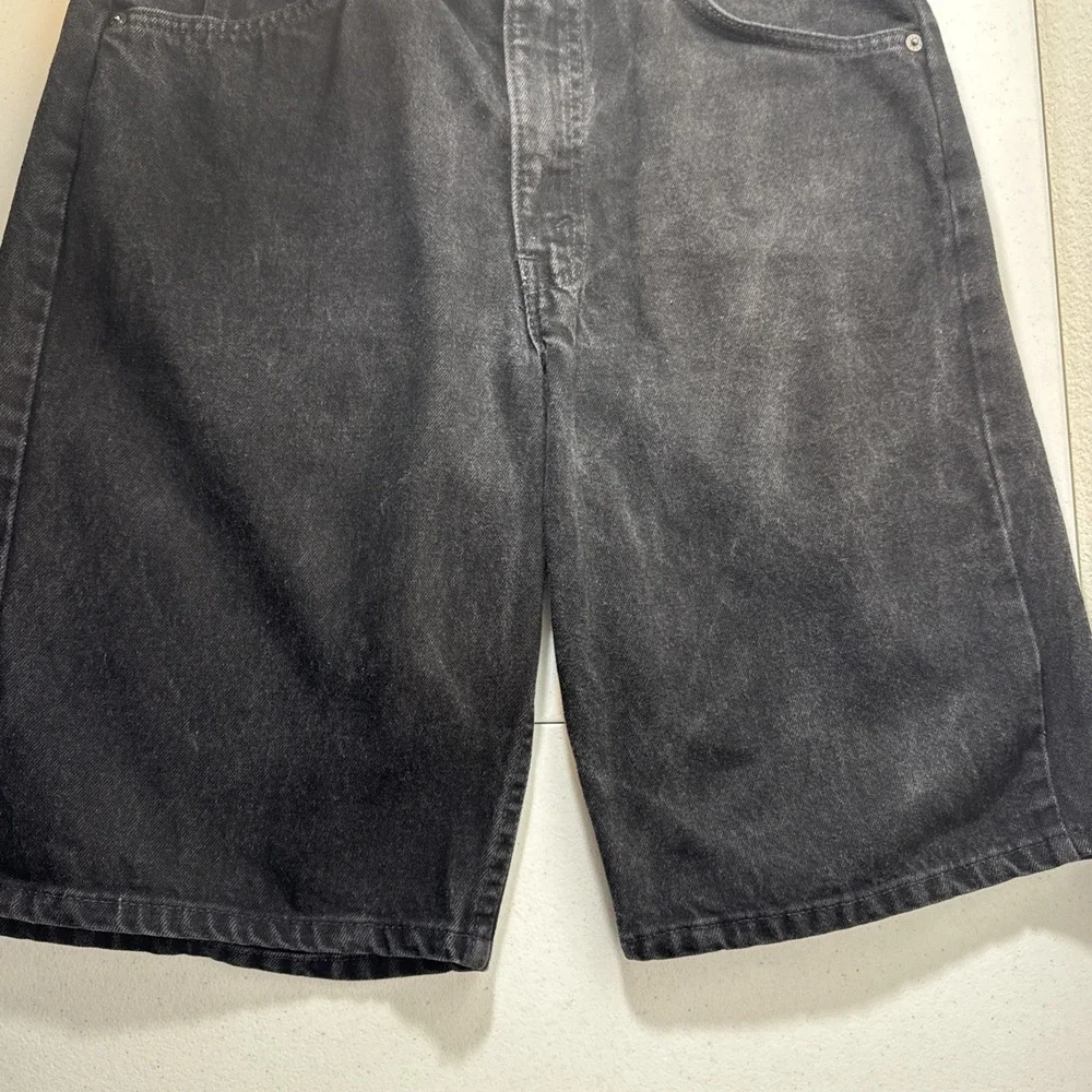 Vintage Levis 550 Relaxed Fit Denim Shorts Mens 34 Black Orange Tab USA Skater